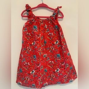 Gap red with floral pattern dress. Size 3.